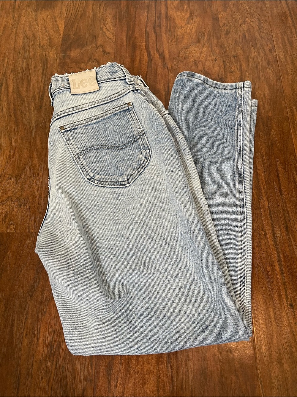 Lee Relaxed Jeans 27 Light Wash Vintage Distressed Straight 90s Y2K High Rise